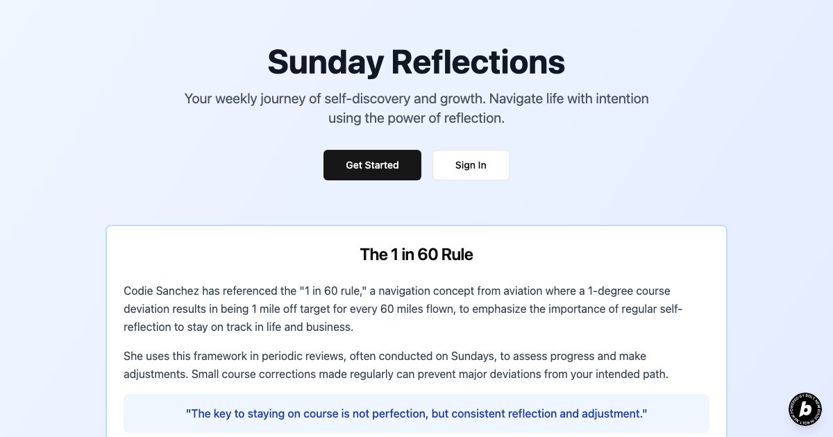Sunday Reflections