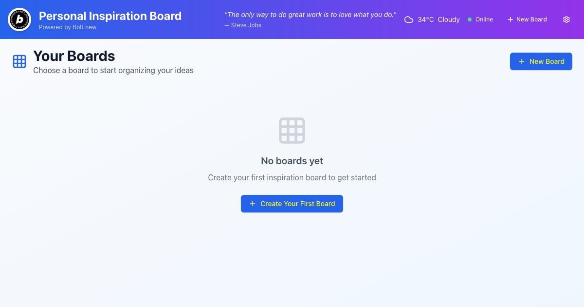Personal Inspiration Board - Full-Featured Kanban App