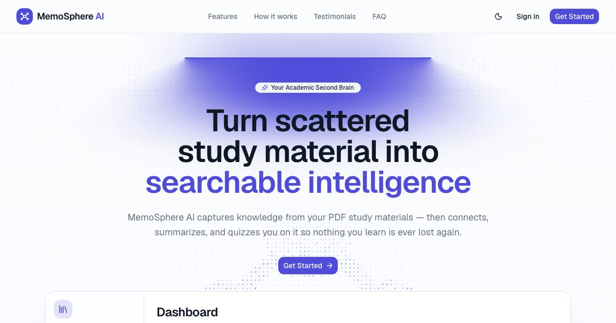 MemoSphere AI – Your Second Brain for Learning