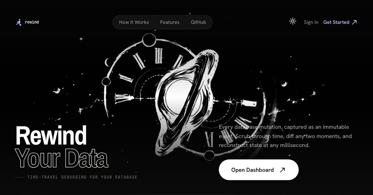Rewind — Time-Travel Debugging for Databases