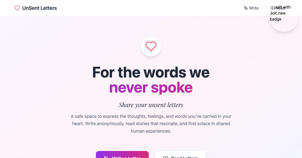 UnSent Letters