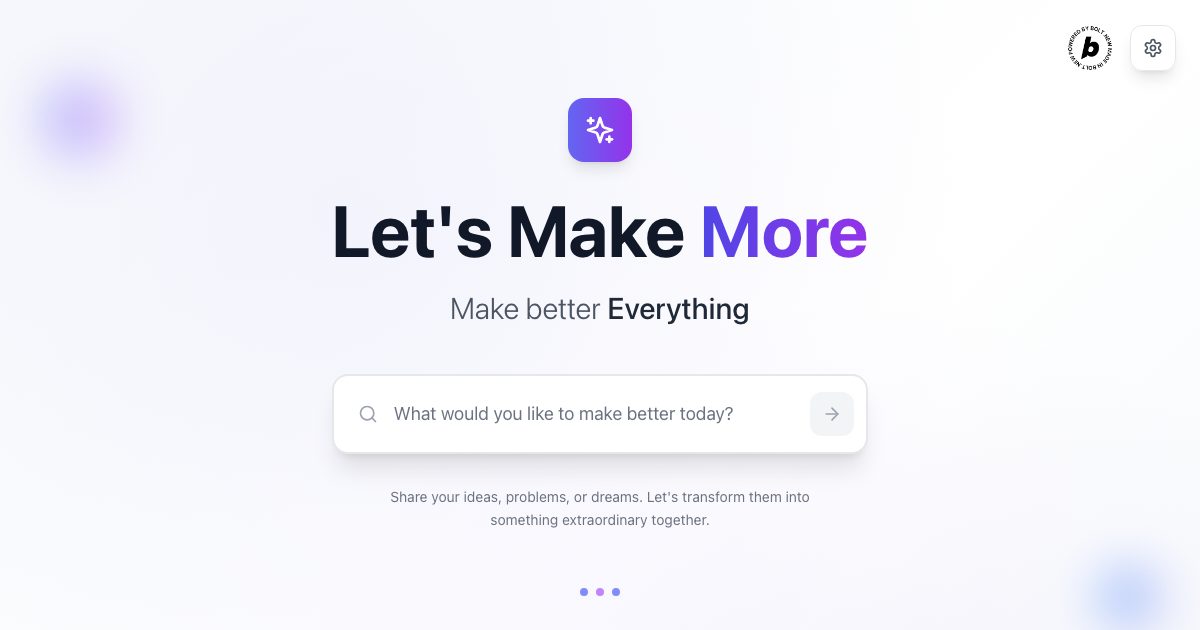 Let's make more