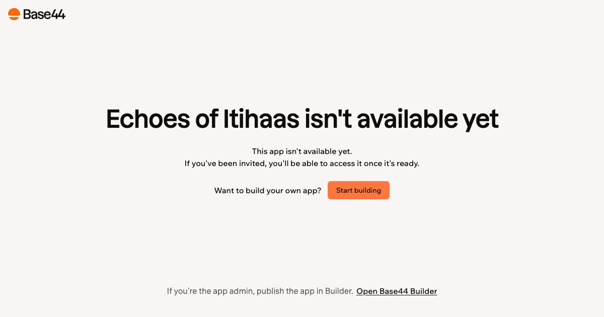Echoes of Itihaas